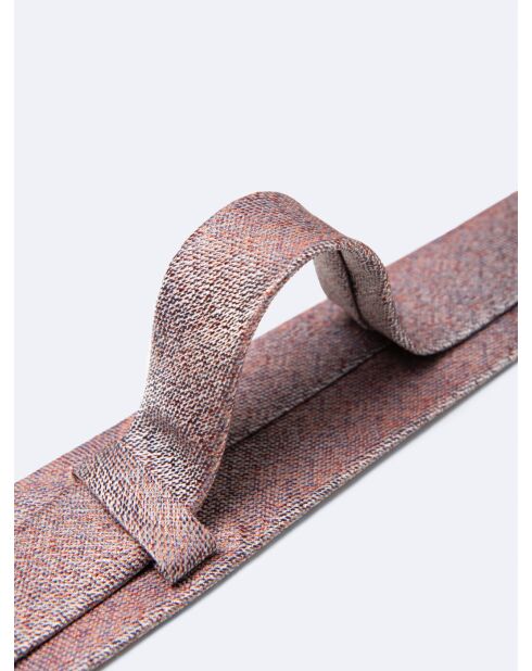 Cravate fantaisie en 100% Soie orange