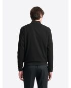 Sweat col teddy zippé noir