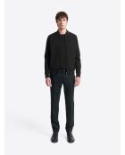 Sweat col teddy zippé noir