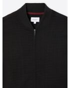 Sweat col teddy zippé noir