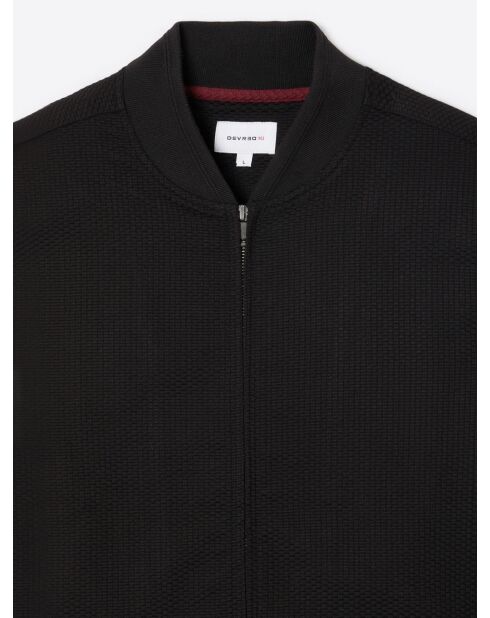 Sweat col teddy zippé noir