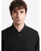 Sweat col teddy zippé noir