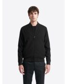 Sweat col teddy zippé noir