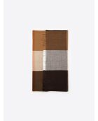 Echarpe à carreaux citrouille - 180x60 cm