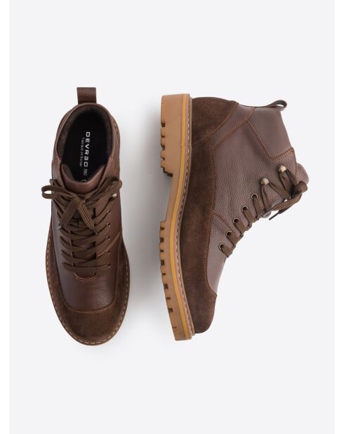 Bottines en cuir chocolat