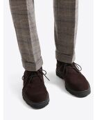 Bottines en cuir chocolat