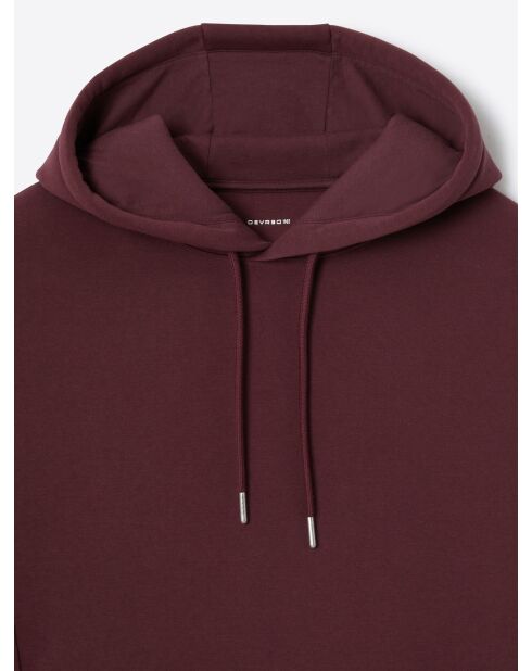 Sweat à capuche en coton figue