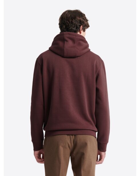 Sweat à capuche en coton figue