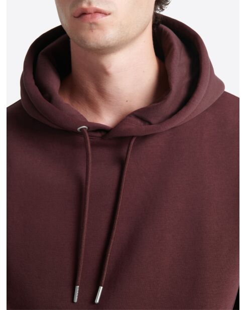 Sweat à capuche en coton figue