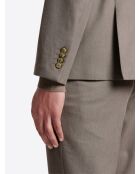 Veste de costume regular en flanelle taupe