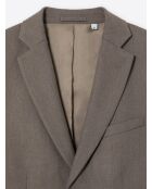 Veste de costume regular en flanelle taupe