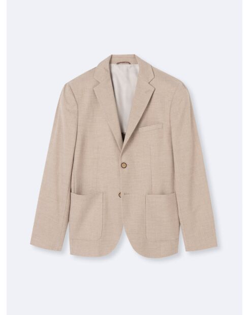 Veste de ville slim armuré beige