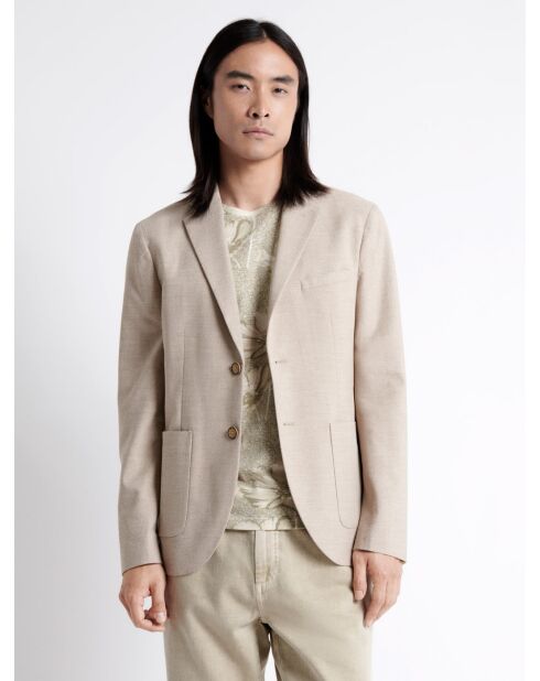 Veste de ville slim armuré beige