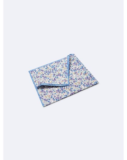 Pochette 100% cotone con fiori di parma - 25x25 cm