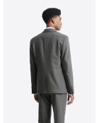 Veste de costume croisée en laine anthracite