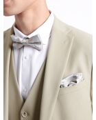 Papillon floreale verde mandorla 100% seta