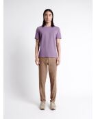 Slack chiné 100% coton lin noisette