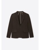 Veste de costume en polyester recyclé chocolat