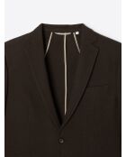 Veste de costume en polyester recyclé chocolat