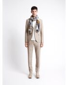 Veste de costume extraslim rayée beige