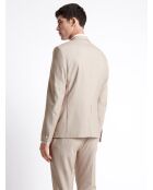 Veste de costume extraslim rayée beige