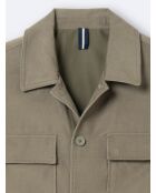 Veste casual en 100% coton vert lichen