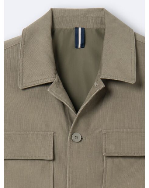 Veste casual en 100% coton vert lichen