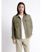 Veste casual en 100% coton vert lichen