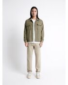 Veste casual en 100% coton vert lichen