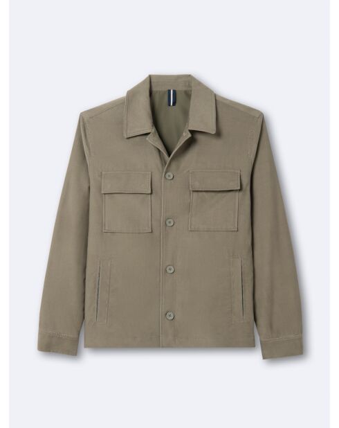 Veste casual en 100% coton vert lichen