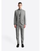 Veste de costume regular en laine gris souris