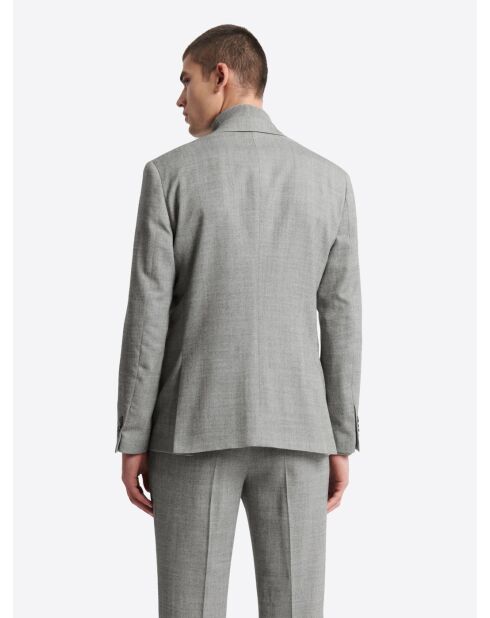 Veste de costume regular en laine gris souris