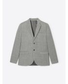 Veste de costume regular en laine gris souris