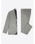Veste de costume regular en laine gris souris