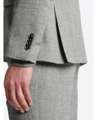 Veste de costume regular en laine gris souris