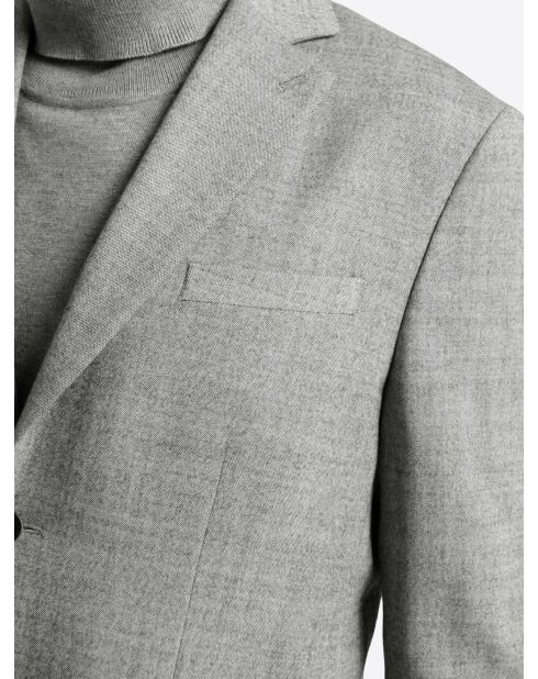 Veste de costume regular en laine gris souris