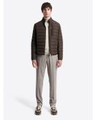 Blouson matelassé à col montant chocolat