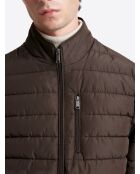 Blouson matelassé à col montant chocolat