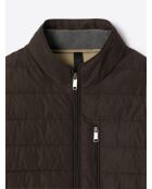 Blouson matelassé à col montant chocolat