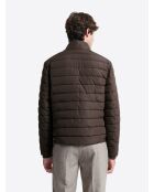 Blouson matelassé à col montant chocolat