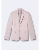 Veste de costume 100% laine rose poudré