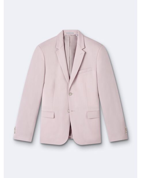 Veste de costume 100% laine rose poudré