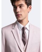 Veste de costume 100% laine rose poudré