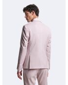 Veste de costume 100% laine rose poudré