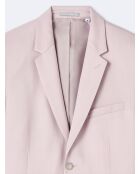 Veste de costume 100% laine rose poudré