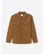 Veste casual esprit drap de laine chestnut