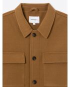 Veste casual esprit drap de laine chestnut