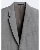 Veste de costume 100% laine gris chiné clair