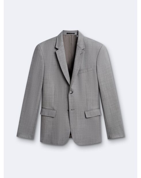 Veste de costume 100% laine gris chiné clair