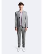 Veste de costume 100% laine gris chiné clair